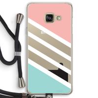Strepen pastel: Samsung Galaxy A3 (2016) Transparant Hoesje met koord