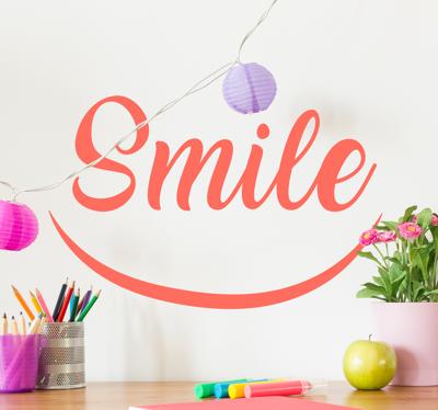 Lachende muurdecoratie sticker