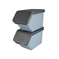 Sigma home sorteer unit 30L - Met deksel - Blauw - Set van 2 - thumbnail