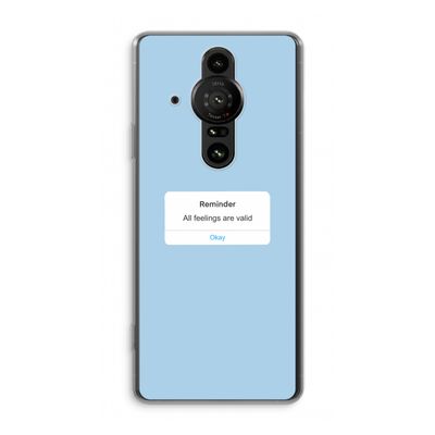 Reminder: Sony Xperia Pro-I Transparant Hoesje