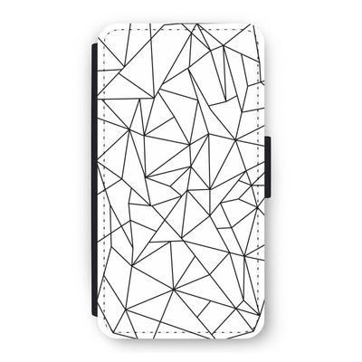 Geometrische lijnen zwart: iPhone 11 Pro Flip Hoesje