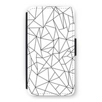 Geometrische lijnen zwart: iPhone 11 Pro Flip Hoesje