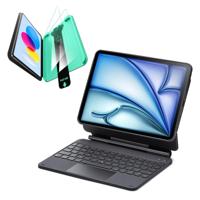 iPad Air 11“ (2025) Rebound Magnetische Tastaturhülle 360 Schutz Bündel-DE layout-Black