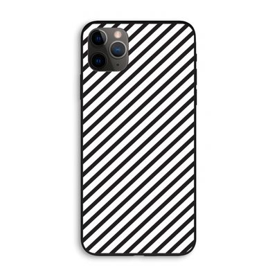Strepen zwart-wit: iPhone 11 Pro Max Biologisch afbreekbaar hoesje