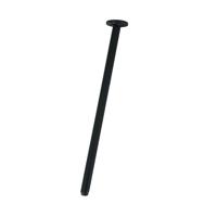 Stalen schuine meubelpoot grijs rond 1,6 cm en hoogte 33 cm