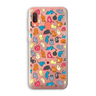 Kleurrijke katten: Samsung Galaxy A20e Transparant Hoesje