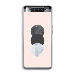 Marmeren cirkels: Samsung Galaxy A80 Transparant Hoesje