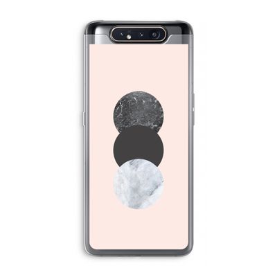 Marmeren cirkels: Samsung Galaxy A80 Transparant Hoesje
