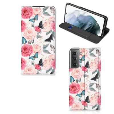 Samsung Galaxy S21 FE Smart Cover Butterfly Roses Samsung Galaxy S21 FE Smart Cover Butterfly Roses