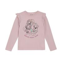 Minymo Meisjes t-shirt LS - Oud roze - thumbnail