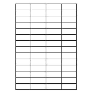 A4 etiketten 52,5 x 21,2 mm wit 100 vel Sorex