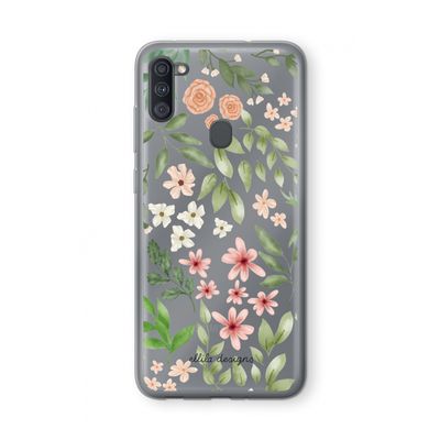 Botanical sweet flower heaven: Samsung Galaxy A11 Transparant Hoesje