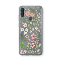 Botanical sweet flower heaven: Samsung Galaxy A11 Transparant Hoesje