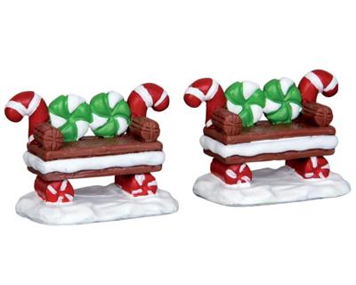 Peppermint cookie bench set o - Lemax