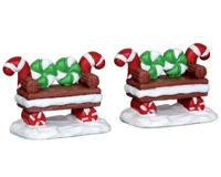 Peppermint cookie bench set o - Lemax