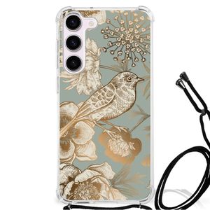 Case voor Samsung Galaxy S23 Vintage Bird Flowers