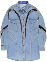 Mugler chemise en jean Cowboy à manches longues - Bleu - thumbnail