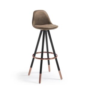 Kave Home Barkruk 'Slad Copper' kleur Bruin (zithoogte 75cm)