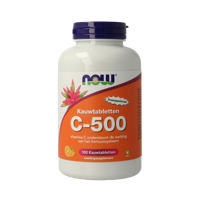 NOW C-500 kauwtabletten sinaasappelsmaak 100 Kauwtabletten