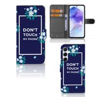 Samsung Galaxy A55 Portemonnee Hoesje Flowers Blue DTMP