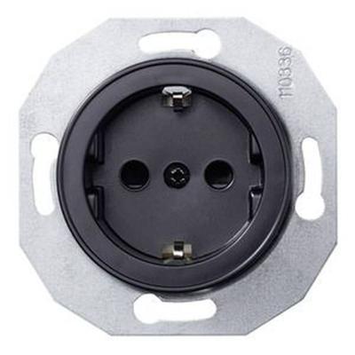 ELSO stopcontact WDE011303 KS SW Renova Zwart 1 stuk(s)
