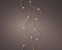Micro LED string BO l95 cm zilver/klassiek warm kerstverlichting - Lumineo