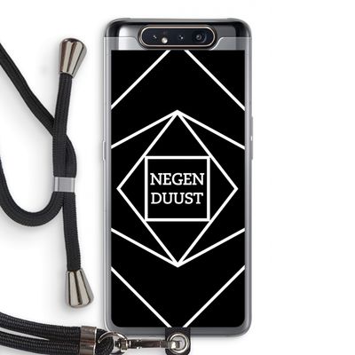 Negenduust geometrisch: Samsung Galaxy A80 Transparant Hoesje met koord
