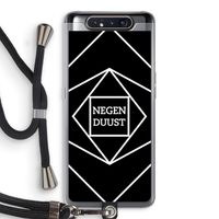 Negenduust geometrisch: Samsung Galaxy A80 Transparant Hoesje met koord