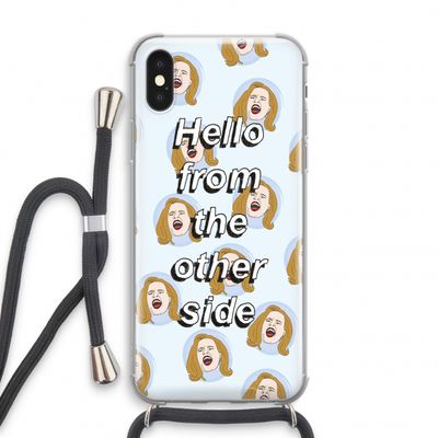 Hello: iPhone X Transparant Hoesje met koord