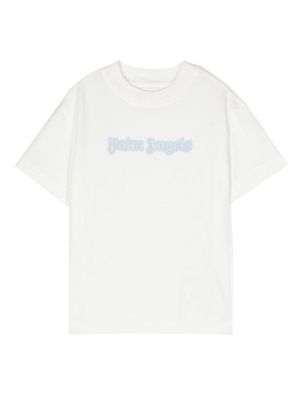 Palm Angels Kids t-shirt à logo Neon imprimé - Blanc