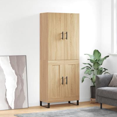 Hoge kast 69,5x34x180 cm bewerkt hout sonoma eikenkleurig