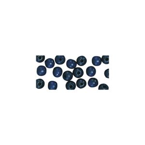 52x donkerblauwe houten kralen 10 mm   -