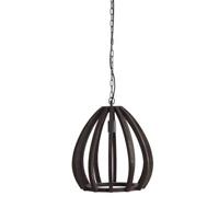 Light&living Hanglamp Ø40x42 cm BARSIA hout donker bruin