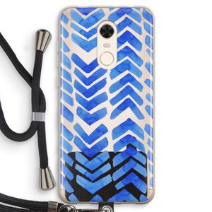 Blauwe pijlen: Xiaomi Redmi 5 Transparant Hoesje met koord
