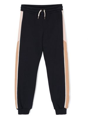 Chloé Kids pantalon de jogging à design colour block - Bleu