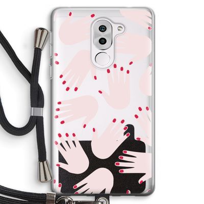 Hands pink: Honor 6X Transparant Hoesje met koord
