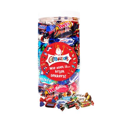 Mars Celebrations chocolade van Sinterklaas "Wie zoet is krijgt lekker