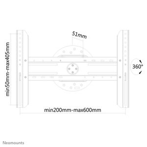 Neomounts LED-WR100BLACK roteerbare wandsteun voor flatscreen