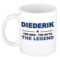 Diederik cadeau mok - man myth legend - naam koffiemok - 300 ml - collega - vaderdag