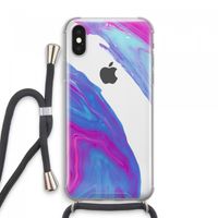 Zweverige regenboog: iPhone XS Max Transparant Hoesje met koord