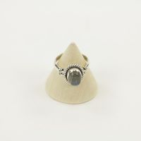 Zilveren Ring met Labradoriet Maat 16 - Model 2 (Sterling Zilver 925) - thumbnail