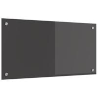 VidaXL Keuken spatscherm donkergrijs 80 x 40 cm gehard glas