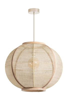 ETH Japandi hanglampFabric zandkleurig Ø 58cm - 05-HL4040-59