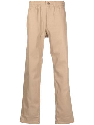 A.P.C. pantalon droit à taille élastiquée - Marron