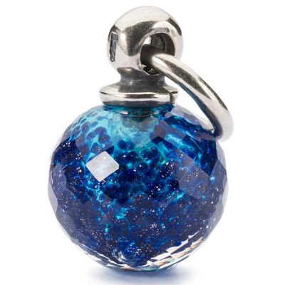 Trollbeads TAGBE-00285 Hanger Whisful Sky People's Bead 2021 zilver-glas blauw
