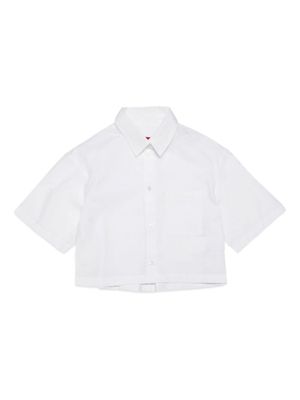 MAX&Co. Kids chemise en coton à logo brodé - Blanc