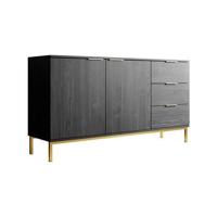 Meubella Dressoir Ponchi - Zwart eiken - 150 cm - thumbnail