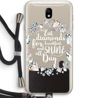 Diamonds: Samsung Galaxy J7 (2017) Transparant Hoesje met koord