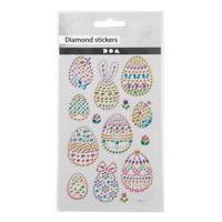 Creativ Company Diamant stickers paaseieren, 1 vel