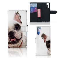 OPPO A91 | Reno3 | Telefoonhoesje | Met pasjeshouder | Franse Bulldog